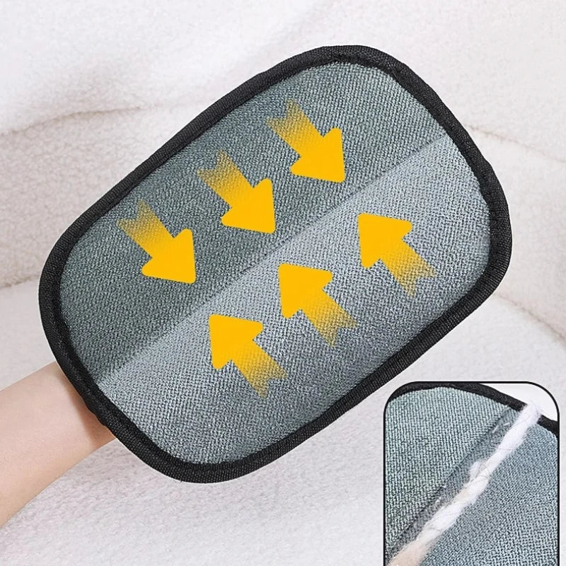 Portable Washable Pet Hair Remover Gloves - Dehairing Cleaning Tool for Clothes