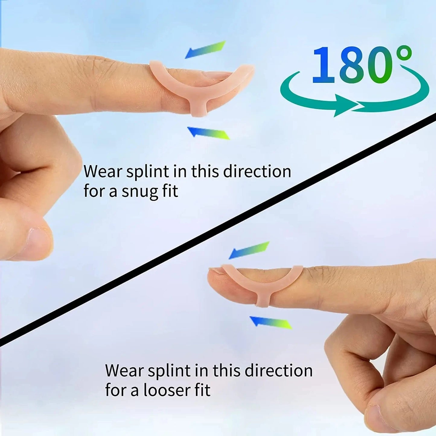 Finger Splint Support Set - 5 Piece Adjustable Brace for Fractures and Arthritis