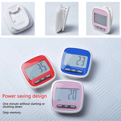 3D Pedometer with LCD Display - Walking & Running Step Counter with Clip