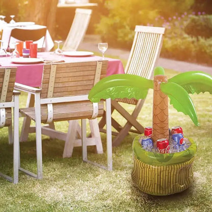 Tropical Palm Tree Inflatable Cooler - Pool Party Drink Holder
