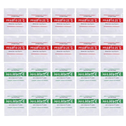 pH Buffer Powder Calibration Solution - 25pcs 4.00/6.86/9.18 for pH Test Meters
