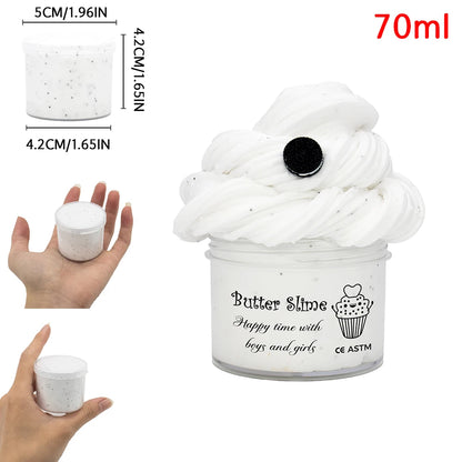 70ml Chocolate Cookies Butter Slime DIY Kit - Soft Fluffy Putty for Birthday Gifts & Party Favors