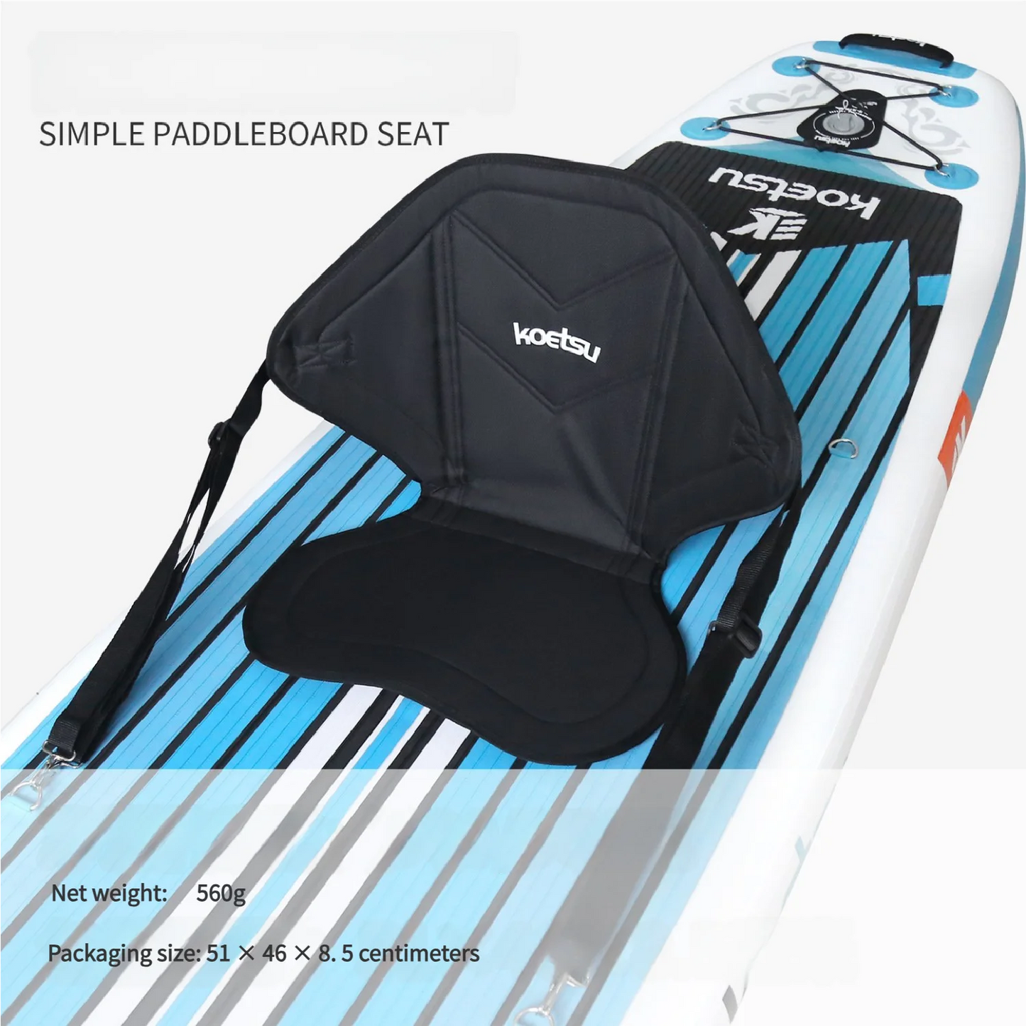 SUP Paddleboard Seat - Adjustable Padded Backrest for Kayaking, Canoeing & Fishing (Waterproof & Foldable)