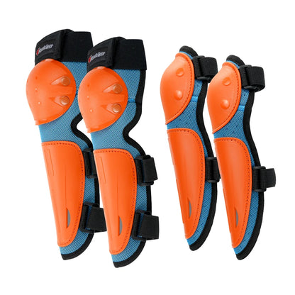 Kids Full Body Motorcycle Armor Set - Protective Vest Jacket with Kneepads for Motocross Riding