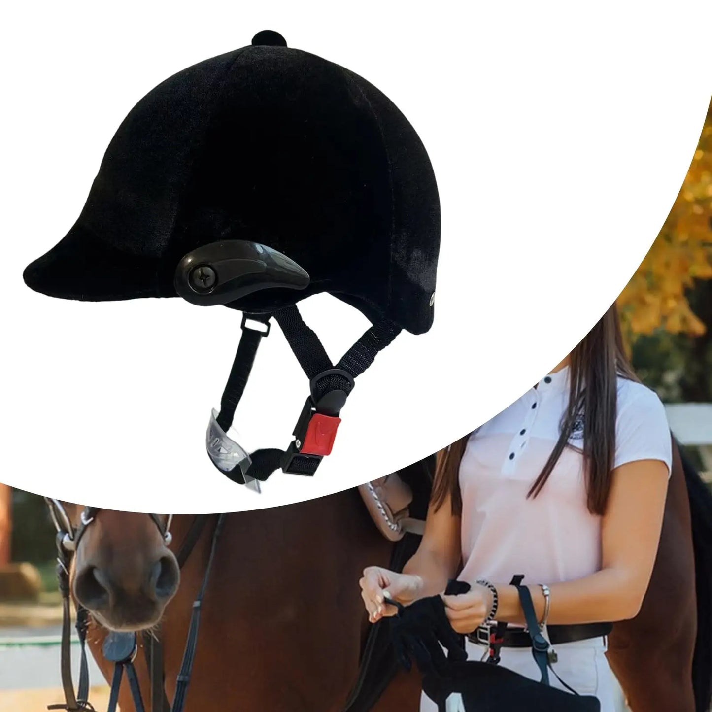 Professional Equestrian Riding Helmet - Adjustable ABS Safety Cap for Horse Riding - Lightweight Protective Gear for Men & Women