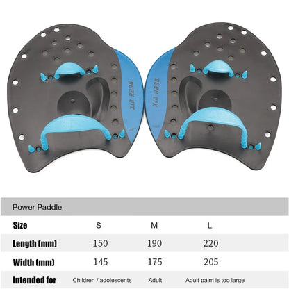 Swimming Training Hand Paddles & Webbed Gloves - Water Sport Fins Flippers for Adults & Children