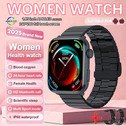 AI Smart Health Watch - HRV+PPG Blood Pressure & Heart Rate Monitor with IP68 Waterproof & NFC