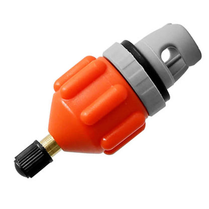 Air Valve Adapter for Inflatable Boats, Paddle Boards, Canoes & Kayaks - Orange/Black