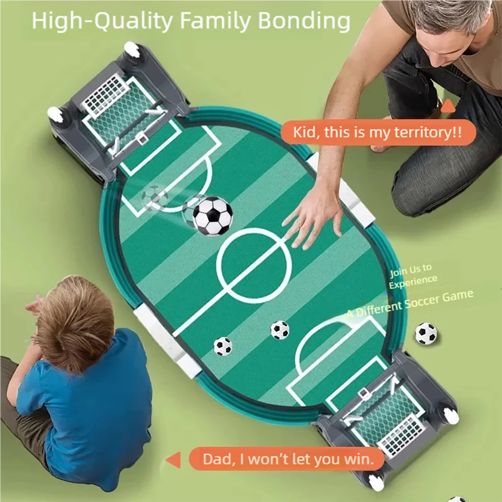 Mini Tabletop Soccer Game - Portable Desktop Foosball for Family & Friends