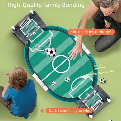 Mini Tabletop Soccer Game - Portable Desktop Foosball for Family & Friends