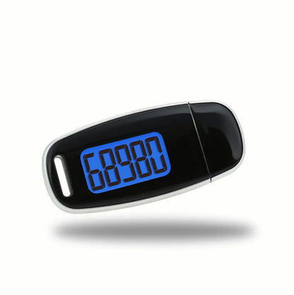3D Pedometer Step Counter - USB Rechargeable with Backlight Display - Accurate Walking Step Tracker