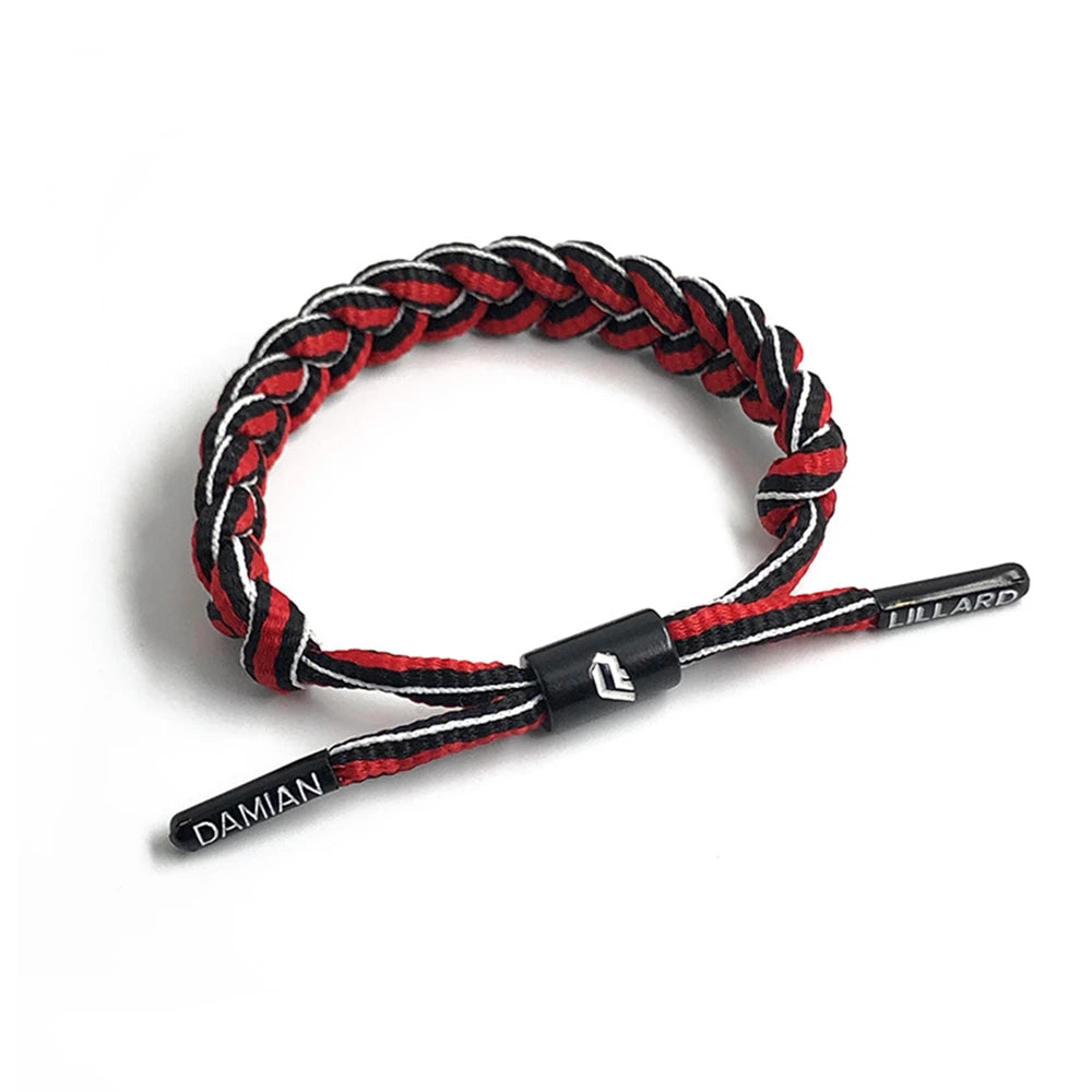 Basketball Star Braided Bracelet Sport Wristband Basketball Rope Pull Type Bracelet Gift for Men Boy Friend Fans