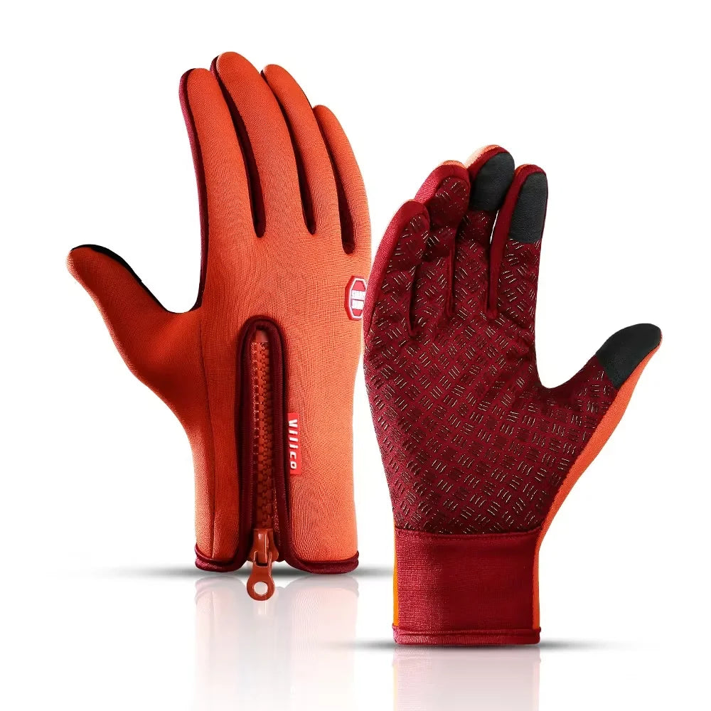 Winter Cycling Gloves - Windproof Cold Proof Full Finger Outdoor Waterproof Bicycle Motorcycle Riding Mitten