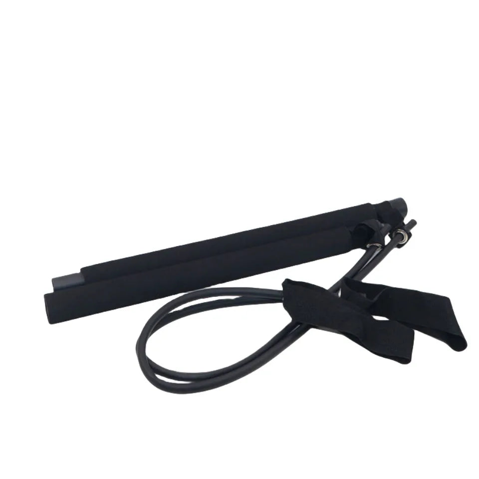 Adjustable Pilates Bar - Portable Home Fitness Rod with Resistance Bands for Yoga, Stretching & Toning Workouts