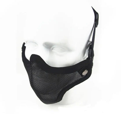 Tactical Steel Mesh Half Face Mask - Camouflage Protective Gear for Paintball, Airsoft & Hunting