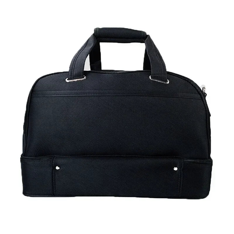PGM Authentic Men's Golf Clothing Bag YWB005 - Double-Decker All-Black Design with Super Large Capacity, High-End Ball Bag