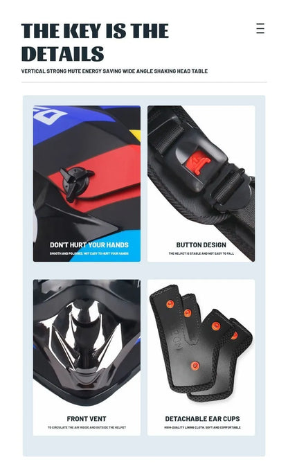 DOT Certified Professional Off-Road Motorcycle Helmet - Adults & Children - Downhill Racing Motor Helmet with Free Gift