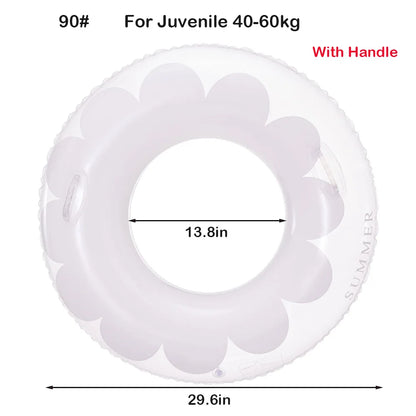 Inflatable Swimming Ring - Multi-Age Float Seat for Kids & Adults - Pool Water Safety Equipment