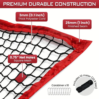 10x10 Ft Heavy Duty Golf Practice Net - High Impact Barrier Netting for Training