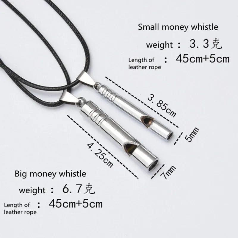 Emergency Survival Whistle - Loud Titanium Portable EDC Keychain for Outdoor Hiking Camping