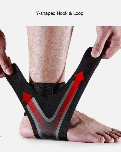 Sports Ankle Support Brace - Plantar Fasciitis Relief, Sprain Protection & Tendonitis Pain Relief for Fitness Safety