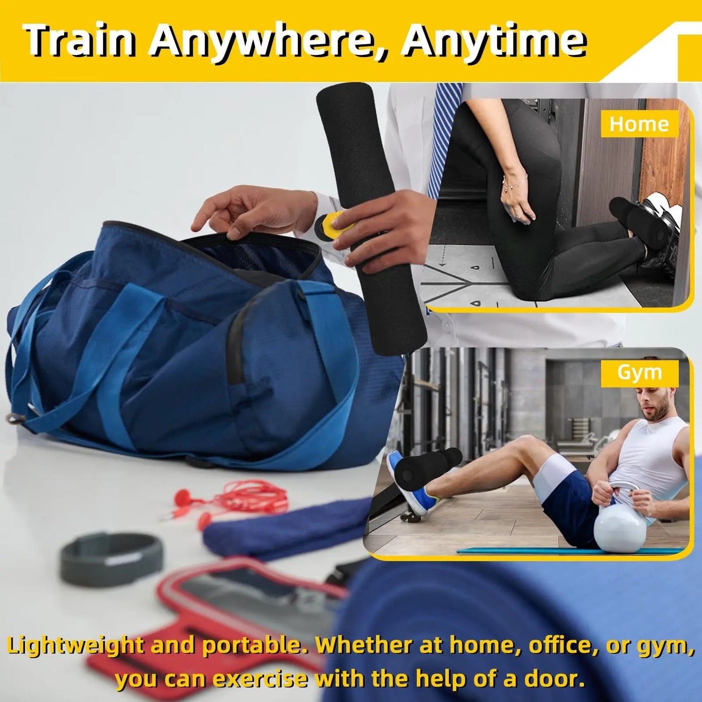 Nordic Hamstring Curl Strap, Suitable for Leg, Abdomen, and Back Training, Portable, Sports Fitness Accessories