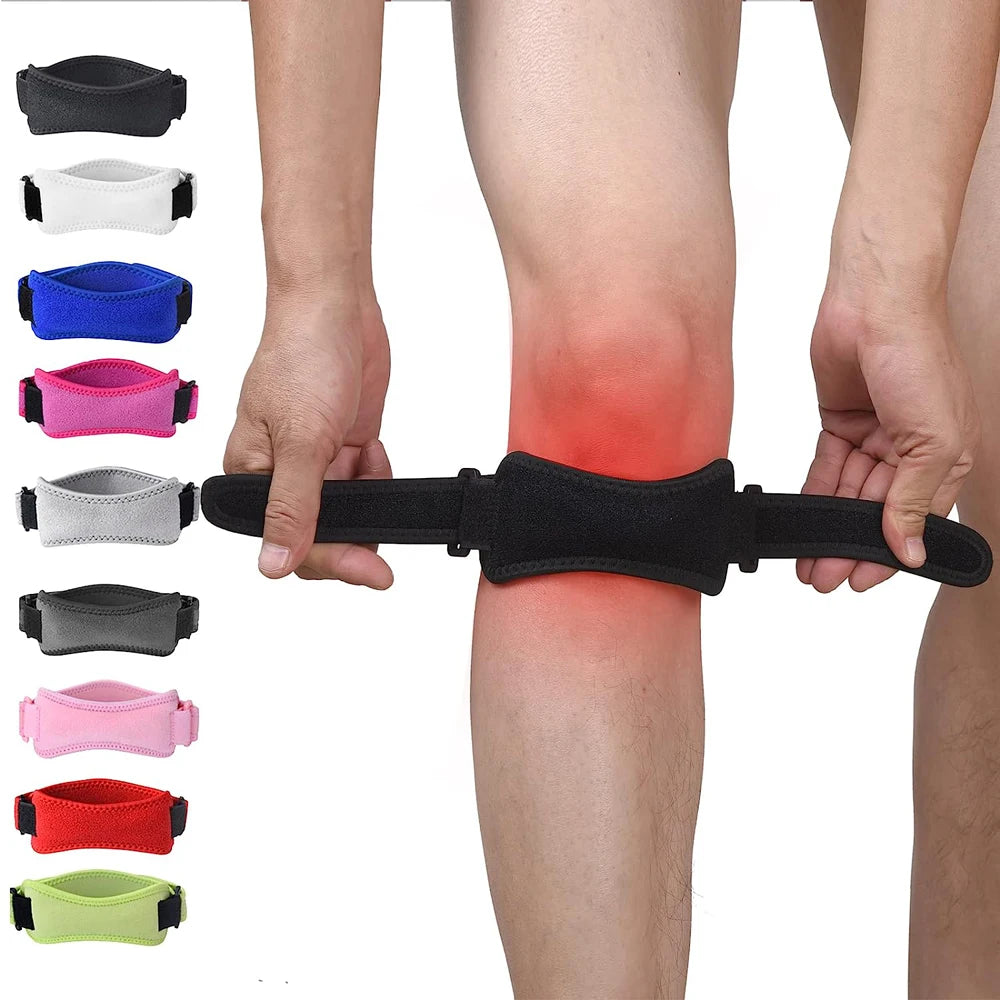 Adjustable Patella Knee Support Strap - Pain Relief for Running, Basketball & Sports