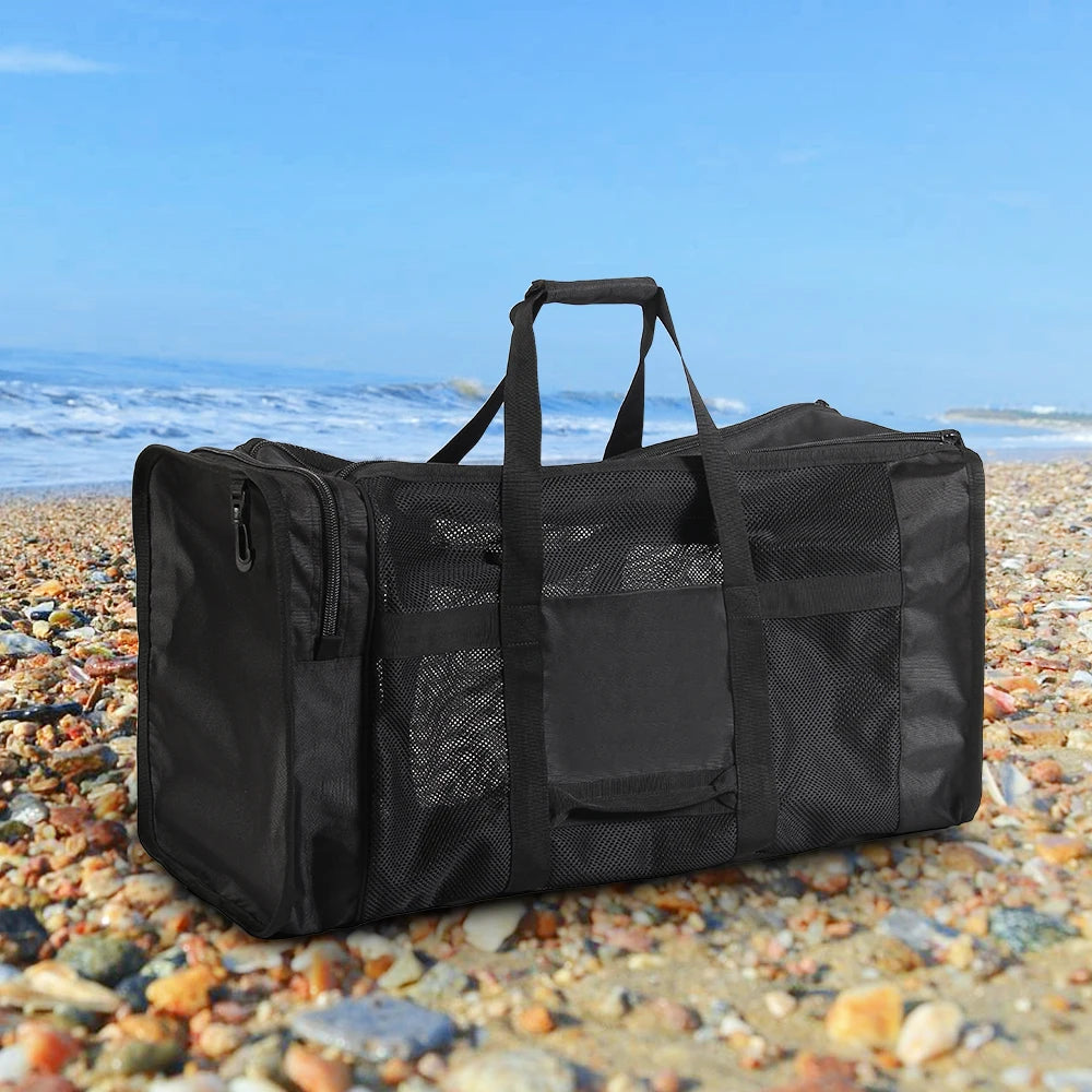 100L Mesh Duffle Gear Bag - Large Capacity for Scuba Diving, Snorkeling & Water Sports