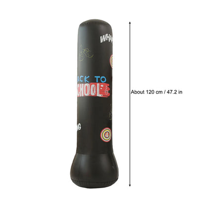 Inflatable PVC Punching Bag - Kids & Adult Fitness Training Boxing Column with Pressure Base