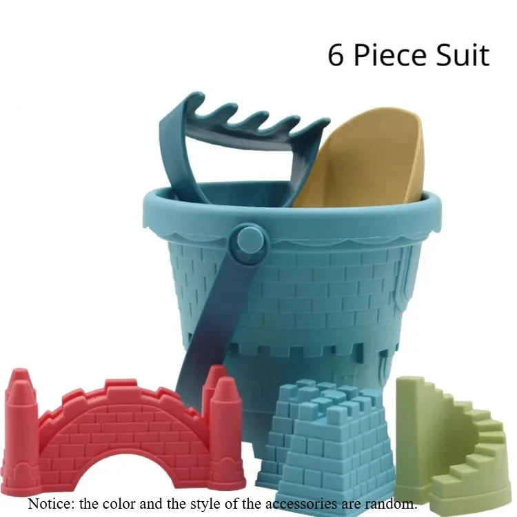Kids Beach Castle Building Set - Complete Sand Play Kit with Bucket & Scoop - Outdoor Summer Sandbox Toys for Children & Family Fun