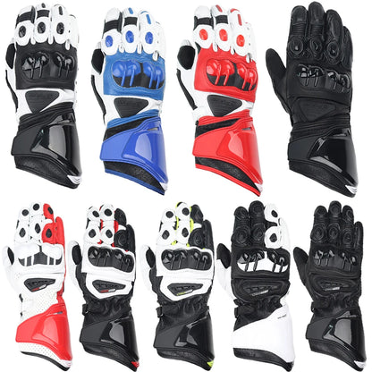Two-X GP Pro Men's Motorcycle Racing Gloves - Long Leather Sports Protection with Touch Screen