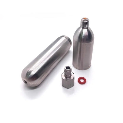 33g Refillable CO2 Cartridge - Multi-Purpose Gas Cylinder for Athletic Equipment & Emergency Gear