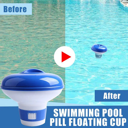 Automatic Pool Water Purifier - Floating Chlorine Dispenser for Swimming Pool Disinfection and Sterilization
