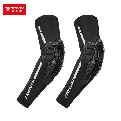 MOTOWOLF Summer Motorcycle Elbow Pads - MTB Cycling Motocross Protection for BMX DH ATV