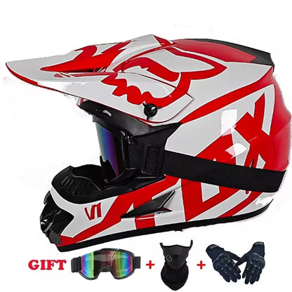 Youth Motocross Full Face Helmet - Kids Off-Road Safety Helmet with DOT Protection