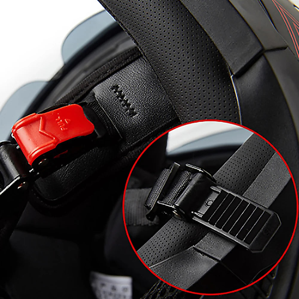 Half Face Motorcycle Helmet - Double Lens, Four Season, Unisex Street Fashion Safety Helmet