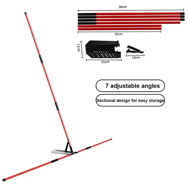 Golf Swing Alignment Trainer - Practice Plate with Rod Holder for Swing Angle Adjustment & Posture Correction