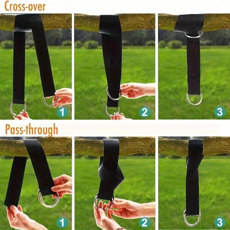 Portable Outdoor Swing Hammock Kit - Complete with Safety Belt, Carrying Bag & Durable Strap System for Universal Swing Accessories