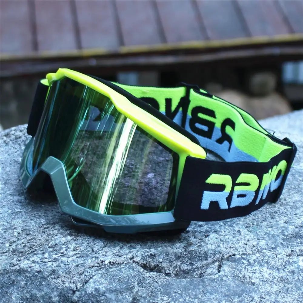 Vintage Motorcycle Goggles – MX Motocross Safety Glasses with Night Vision for Helmet & Driving