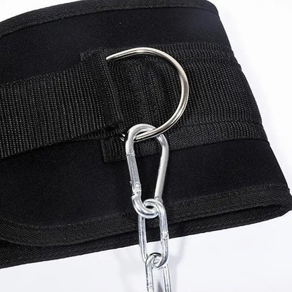 Weight Lifting Belt with Chain - Dipping Belt for Pull-Ups and Strength Training