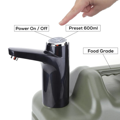 Portable Water Container with Electric Pump - 11L/12L Camping Water Dispenser for Outdoor Use