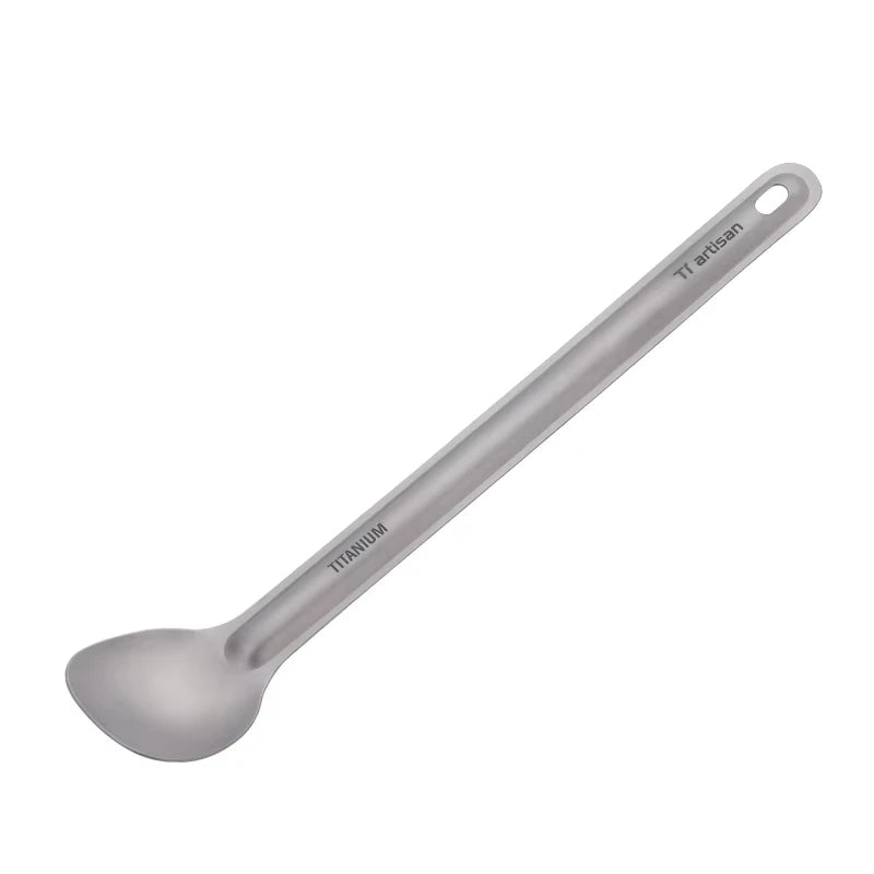 Ultralight Titanium Long Handle Spork - Portable Outdoor Camping Cutlery & Tableware by Tiartisan