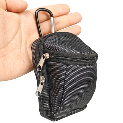 Portable Mini Golf Ball Waist Bag - Nylon Park Golf Ball Holder with Hook for Outdoor Sports