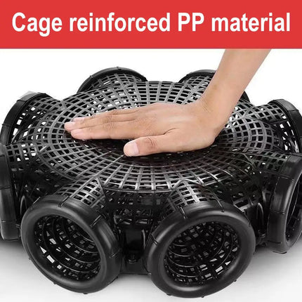Multi-Hole Fishing Trap Cage - 3/6/8 Holes Plastic Shrimp Crayfish Lobster Catcher Net for Outdoor Fishing - Easy Installation