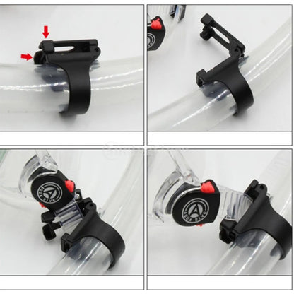 Silicone Snorkel Mask Clip - Plastic Keeper Holder Retainer for Scuba Diving Goggles and Tube Buckle