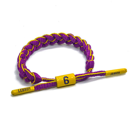 Basketball Star Braided Bracelet Sport Wristband Basketball Rope Pull Type Bracelet Gift for Men Boy Friend Fans
