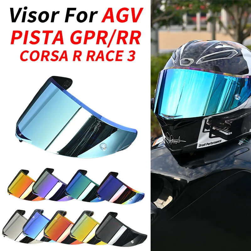 AGV Pista GP R / GP RR / Corsa R Motorcycle Helmet Visor - Full Face Shield Replacement Lens with Case