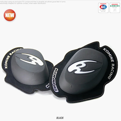 Komine SK-652 Motorcycle Knee Pads - Anti-Fall Slider Protectors for Track and Highway Riding