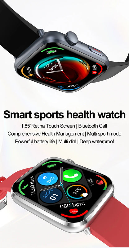 AI Smart Health Watch - HRV+PPG Blood Pressure & Heart Rate Monitor with IP68 Waterproof & NFC