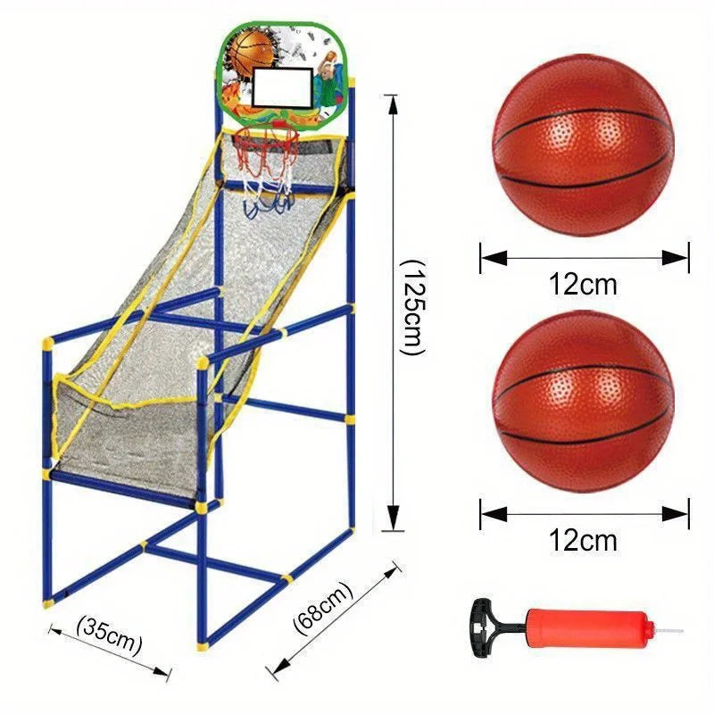 Fun Arcade Basketball Game Set – Indoor/Outdoor Dual-Play Design with Easy Setup, Includes Pump & Balls, Perfect for Holiday and Birthday Gifts